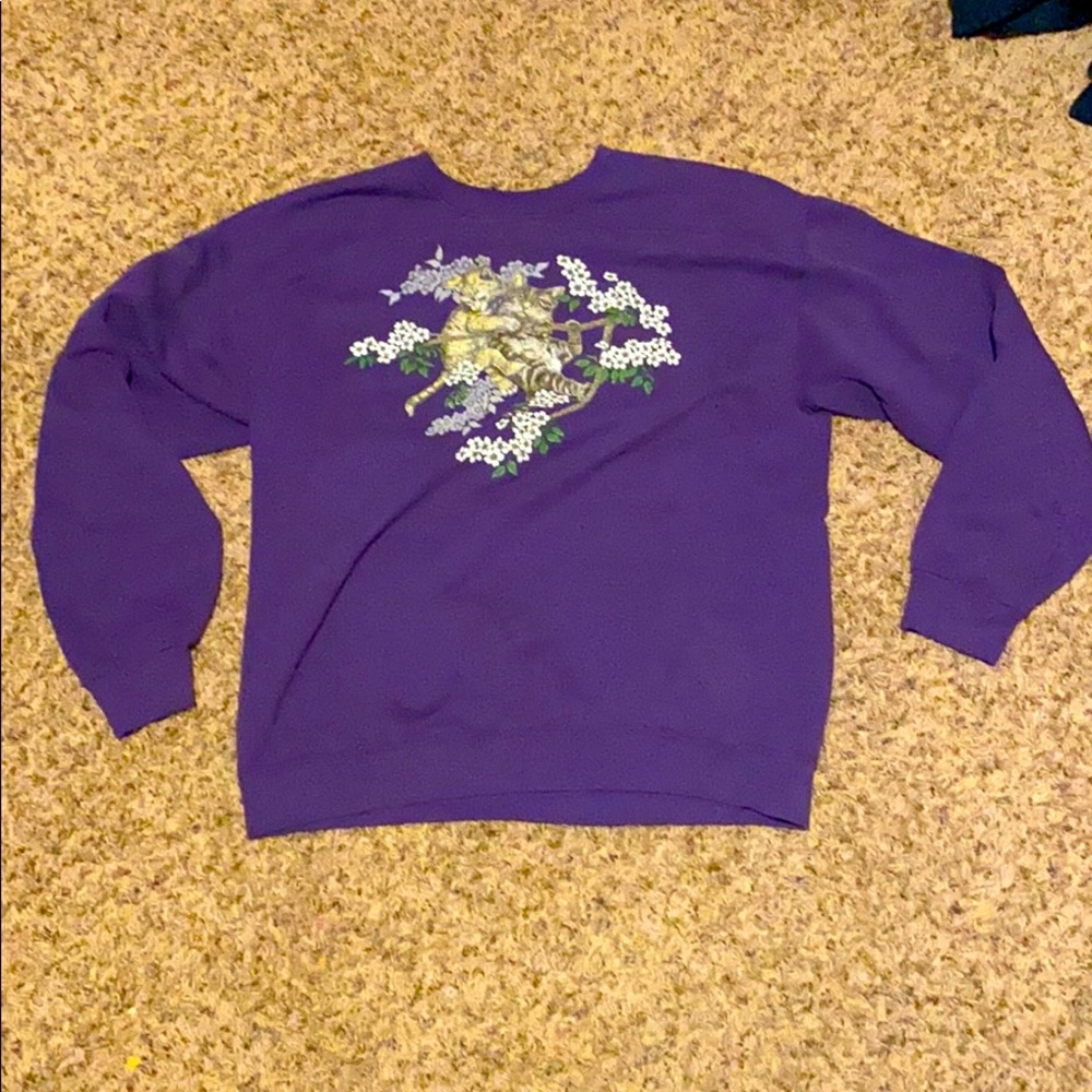 Kitty cat Vintage sweater 70s